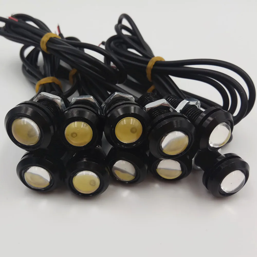 Автомобильные лампы светодиодные орлиный глаз 12V 10 шт./упак. 18/23 MM Led DRL Дневной
