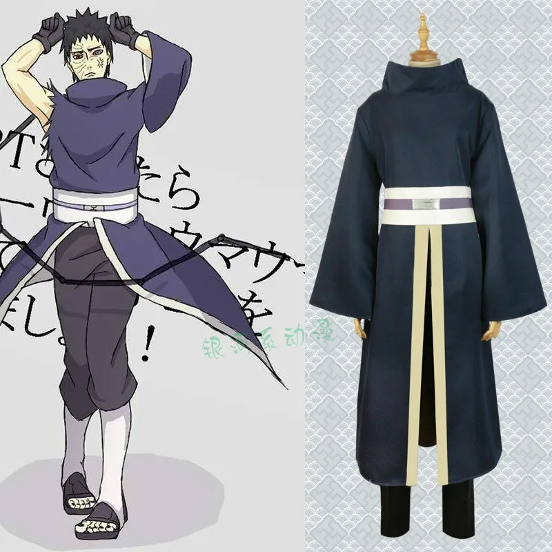 Аниме костюи для косплея Наруто Uchiha Obito взрослых мужчин и женщин с длинными