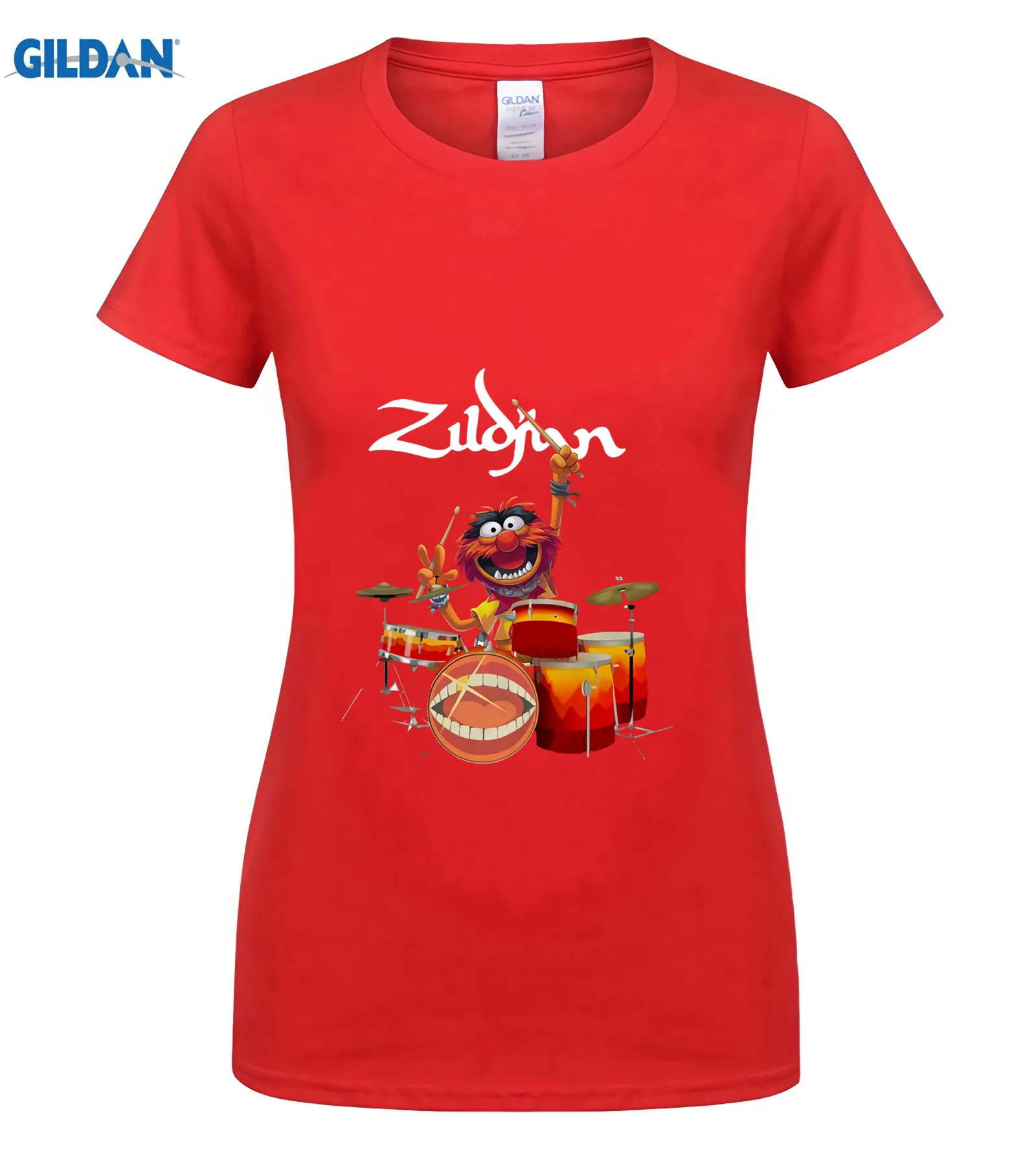 women red Avedis Zildjian Улица Сезам Маппет барабан футболка Мужская футболка с коротким рукавом - Цвет: women red