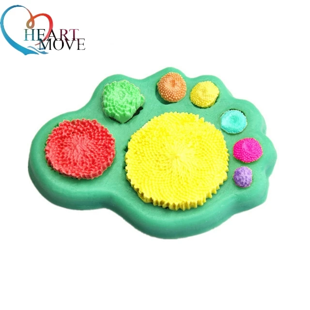 HEARTMOVE 100% Food grade Sunflower Heronsbill Bud Shape Silicone Fondant Cake Molds/Chocolate Mould/Baking/Barkware 9279
