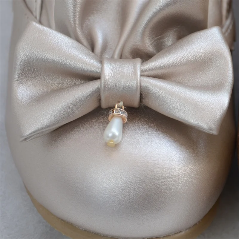 Champagne gold 5cm Аниме клоун Золушка Милая обувь в стиле Лолиты винтажные женские туфли на толстом каблуке средней высоты с бантом и круглым носком туфли принцессы Мэри Джейн - Цвет: Champagne gold 5cm