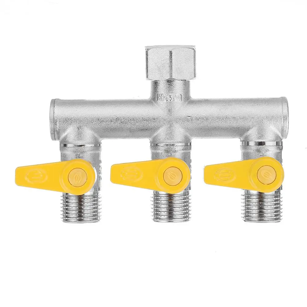 1/2 дюймов латунные краны для ванной комнаты Стандартный коннектор стиральная машина 3 Way быстросъемный Фиттинг трубы соединения резьбовой кран инструменты