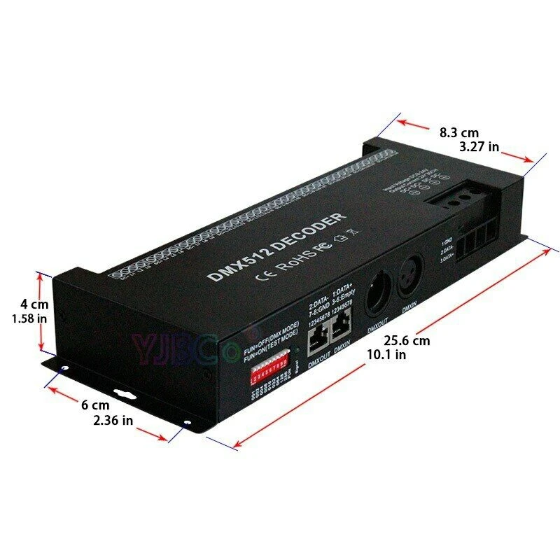 30 каналов RGB DMX512 декодер светодиодная полоска DMX управление Лер драйвер pwm вход DC12-24V 30CHx2A DMX декодер светильник управления