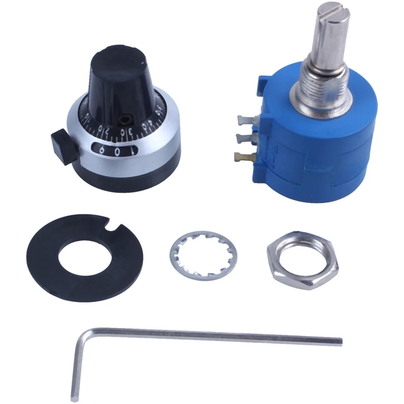 3590S-2-501L 500ohm резистор Ом роторная проволока намотка прецизионный потенциометр горшок с 10 поворотом Счетный циферблат поворотная ручка Весы