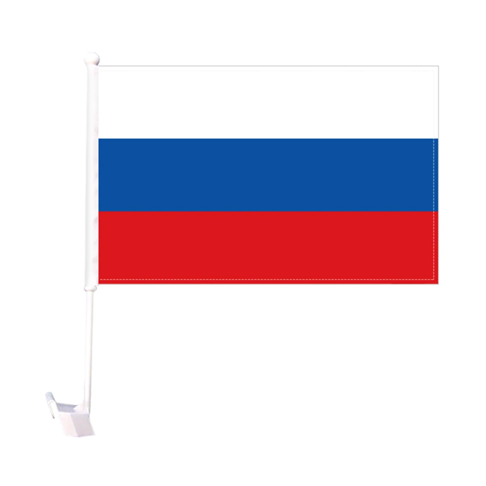 Российский Автомобильный флаг 18 ''x 12'' 30x45 см с пластиковой палкой