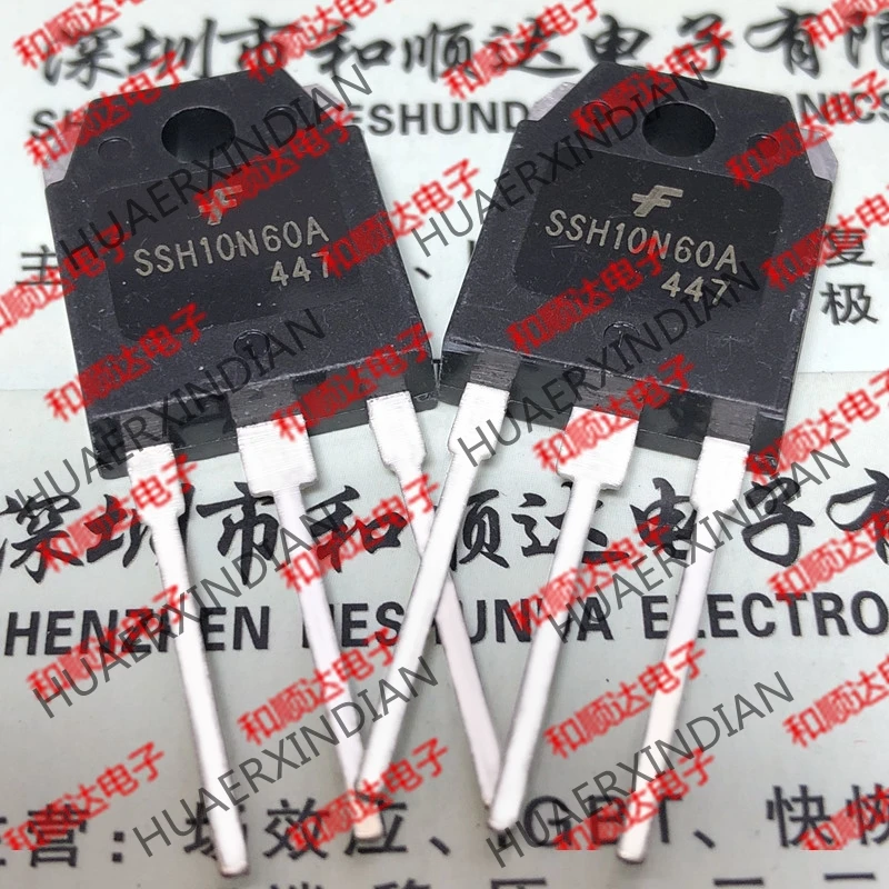 5 шт., новые оригинальные кнопки SSH10N60A TO-3P 600V 10A на