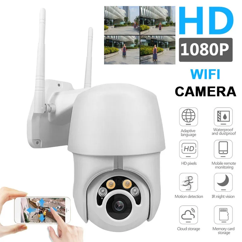 

1080P PTZ IP Camera Wifi Outdoor Speed Dome Wireless Wifi Security Camera Automatic tracking Network CCTV Surveillance
