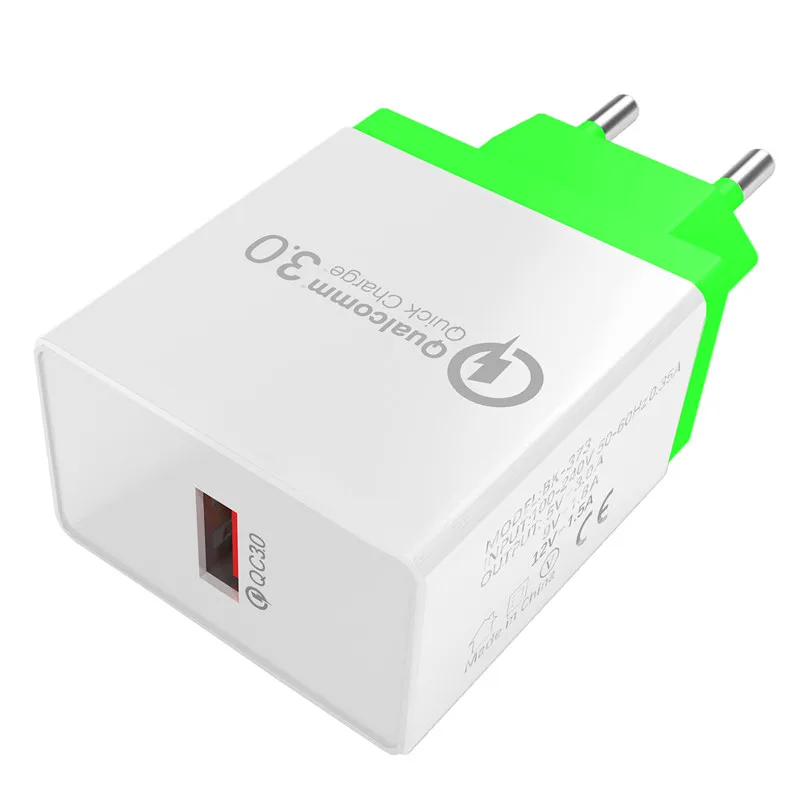 Быстрое зарядное устройство YWEWBJH 3,0 5 V/3A USB зарядное устройство для iPhone XS 7 8 QC 3,0 EU быстрое настенное дорожное зарядное устройство для samsung для huawei BK372