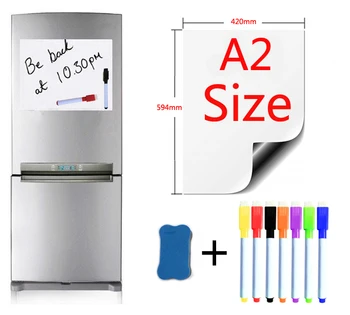 

A2 Size 420x594mm Magnetic Whiteboard Fridge Magnets Presentation Boards Home Kitchen Message Boards Writing Sticker 7pen1Eraser