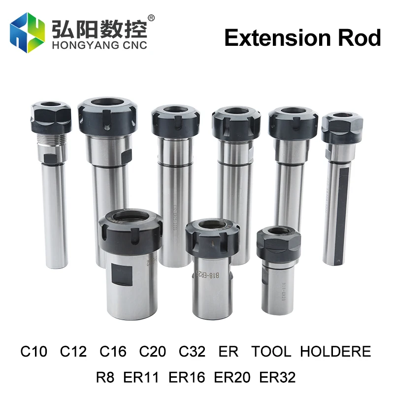 CNBTR ER20 A Type Extension Rod Collect Chucks Holder CNC Milling for 10mm CNC Spindle Motor CNBTR ER20 A Type Extension Rod Collect Chucks Holder CNC Milling for 10mm CNC Spindle Motor