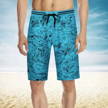 

MJARTORIA Men's Shorts Swimming Shorts Surfing Board Shorts Summer Sport Shorts Homme Bermuda Beach Pants Quick Dry Board Shorts