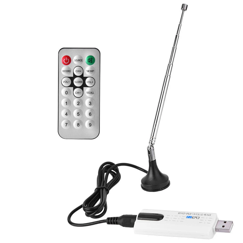 USB 2,0 цифровой DVB-T/T2 SDR+ DAB+ FM HD ТВ тюнер приемник Стик SG аксессуар