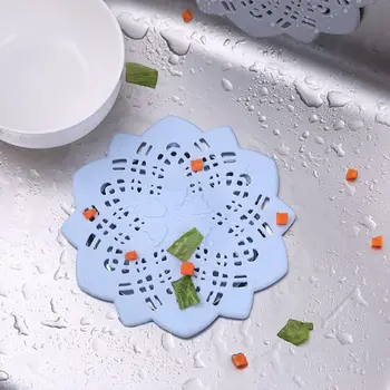 

2pcs Flower Hair Catcher Bath Drain Bathroom Shower Strainer Kitchen Sink Cover