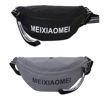 

Fashion Luminous Waist Bag Women Men Letters Casual Zipper Fanny Phone Belt Bum Pouch Street Hip Hop Crossbody Pack