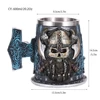 Viking Resin Stainless Steel Beer Mug Pirate Stein Creative Tankard Skull Coffee Cup Tea Mug Tumbler Pub Bar Decor Drop Shipping ► Photo 2/6