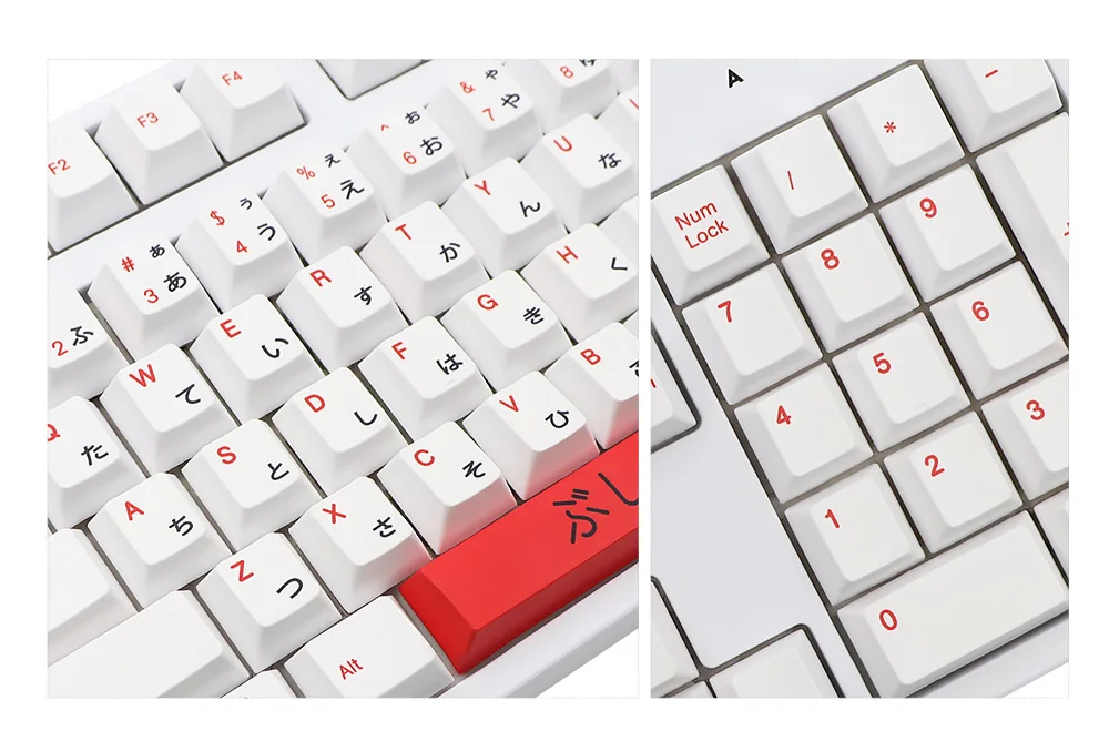 Teclado Mecânico Compatível, GK61, LK67, TM680, RK61, 104, 7u Barra de espaço