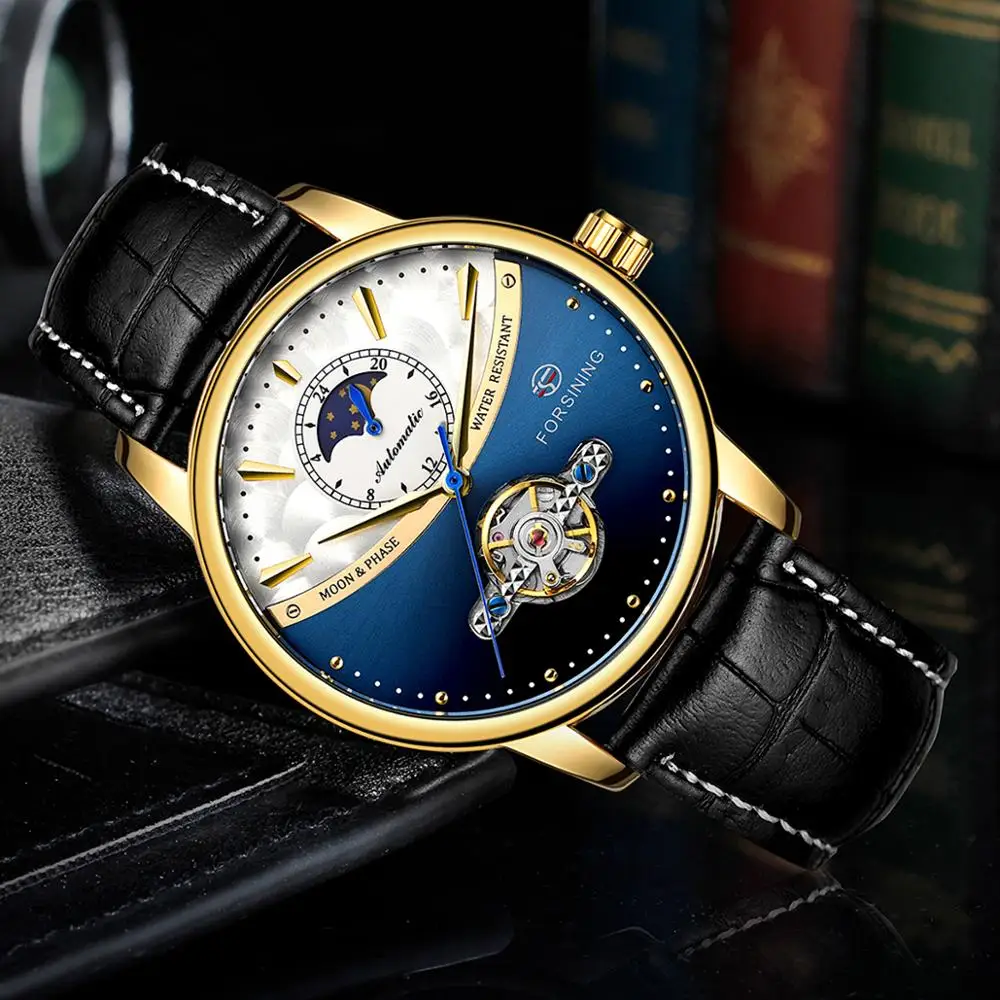 FORSINING Новая мода Tourbillon механические часы лучший бренд роскошный механический автоматический наручные часы для мужчин Relogio Masculino