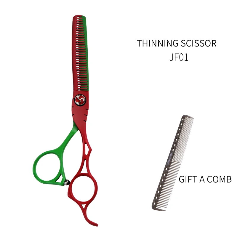 thinning scissor Профессиональные ножницы для волос, 6 дюймов, ножницы из нержавеющей стали для стрижки волос, ножницы для стрижки, ножницы, Парикмахерская, подарок, расческа - Цвет: thinning scissor