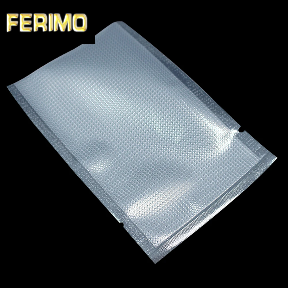 100 шт./лот нейлоновый пластиковый пакет с открытым верхом для хранения продуктов