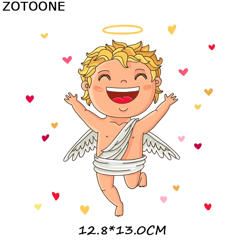 ZOTOONE милый ангел Железный На Патчи Купидон наклейка s передачи для одежды футболка теплопередача наклейка DIY аксессуары аппликации F1 - Цвет: ZT1380