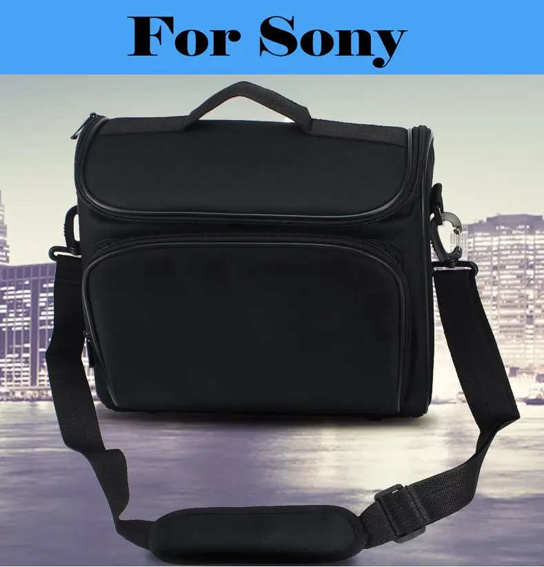 

Multiple pockets Projector accessories durable multi-function black bag for Sony VPL-FH65/W VPL-FHZ120L VPL-FHZ57/B VPL-FHZ57/W