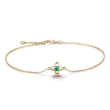 Золотой цвет цепочка счастливый четырехлистный клевер талисманы браслеты темпера для мужчин t элегантные регулируемые ювелирные изделия ручной работы для женщин мужчин Lover's Frien