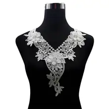 Emboidery воротник для шеи diy поддельные съемные воротники водорастворимые Женская бутоньерка трехмерные кружевные аксессуары