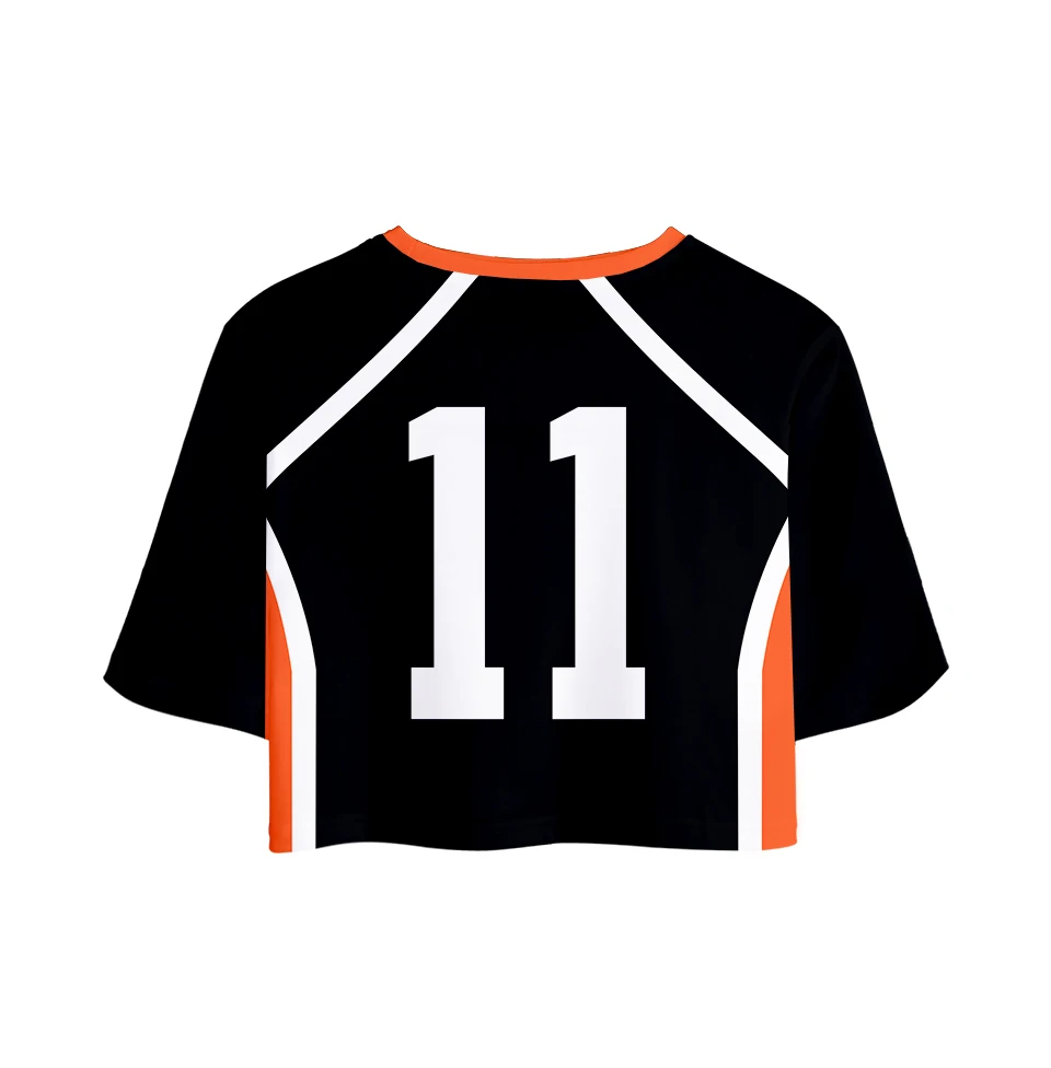Volleyball Junior Digital Haikyu!! Suit Sportswear Two-Piece Peyton Moremeer Sexy Short Top and Mid-Rise Shorts Summer Fashion