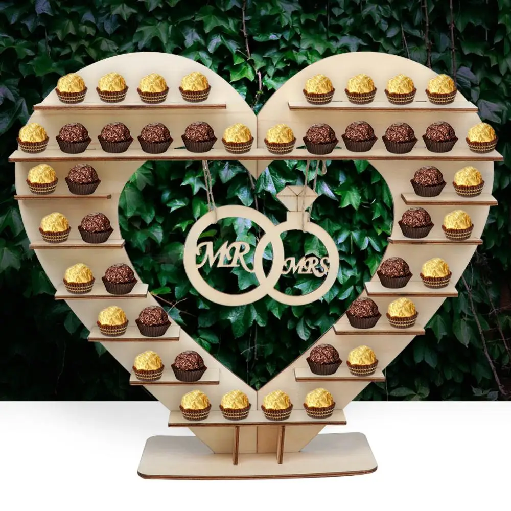 OurWarm рустикальное свадебное украшение Сердце дерево гость книга шоколадная