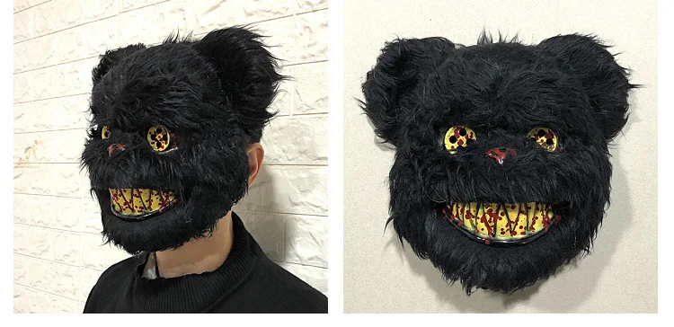 Новинка 2019, маскарадный костюм на Хэллоуин, злой кровавый кролик, плюшевый мишка, Маскарадная маска для детей, взрослых, пасхальные