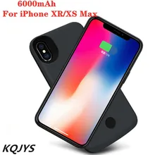 KQJYS портативный чехол для зарядки аккумулятора 6000 мАч для iPhone XR Xs Max чехол для питания внешний аккумулятор чехол для зарядного устройства