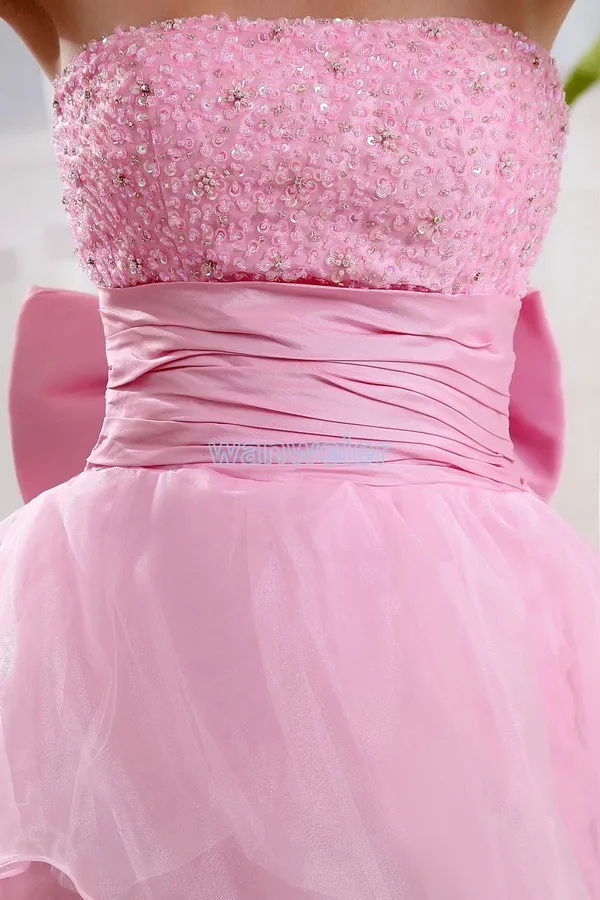 Тафта бант дизайн невесты горничной короткий длинный поезд vestidos formales Сексуальное розовое платье для выпускного подружки невесты