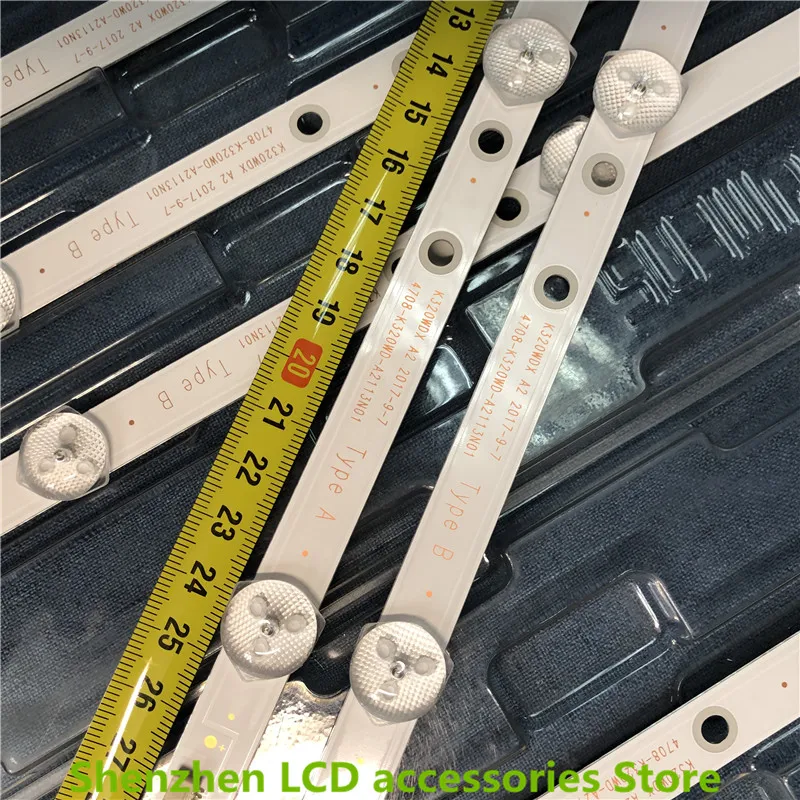 6LED LED backlight strip for For K320WDX A1 A2 4708-K320WD-A2113N01 A1113N11 A B type   100%NEW  A+B