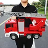 Water Spray 2.4G RC Fire Truck 660° Rotation One-click Demo Ladder Lift Cool Lighting Remote Control Truck Water Fire Car Gifts 5