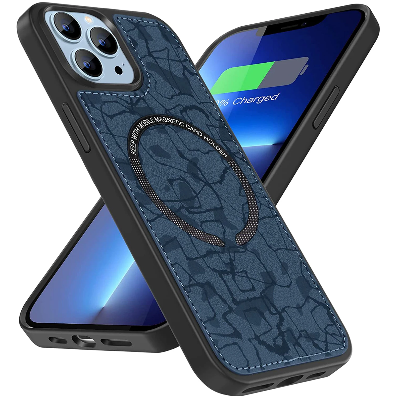 

Mag for Safe for iPhone 13 Pro Max 13 Pro Magnetic Case,ROCK Luxury Shockproof TPU Foldable Stand Back Bumper Cover Capa Funda