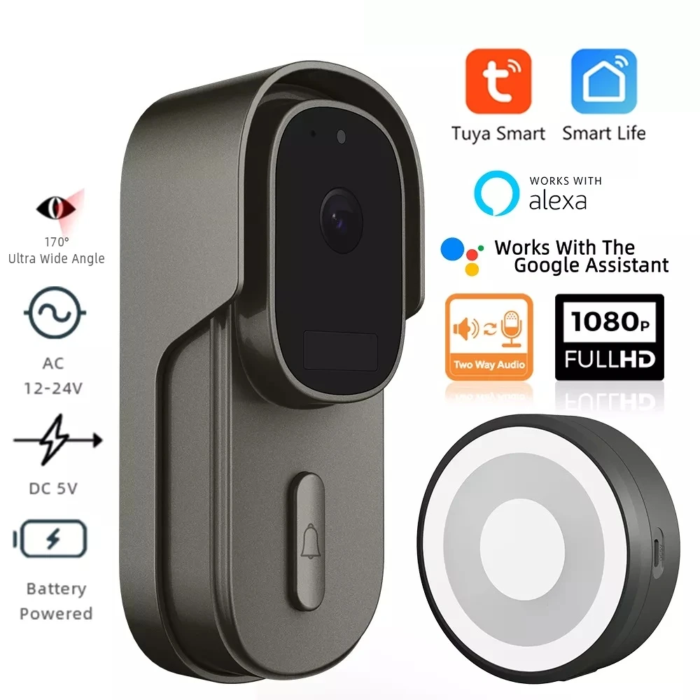 audio door phone 1080P Video Doorbell Wifi Smart Home Motion Detect Phone Call Audio Intercom Wireless Door Bell Camera Support Tuya Alexa Google 1080P Video Doorbell Wifi Smart Home Motion Detect Phone Call Audio Intercom Wireless Door Bell Camera Support Tuya Alexa Google doorbell screen intercom