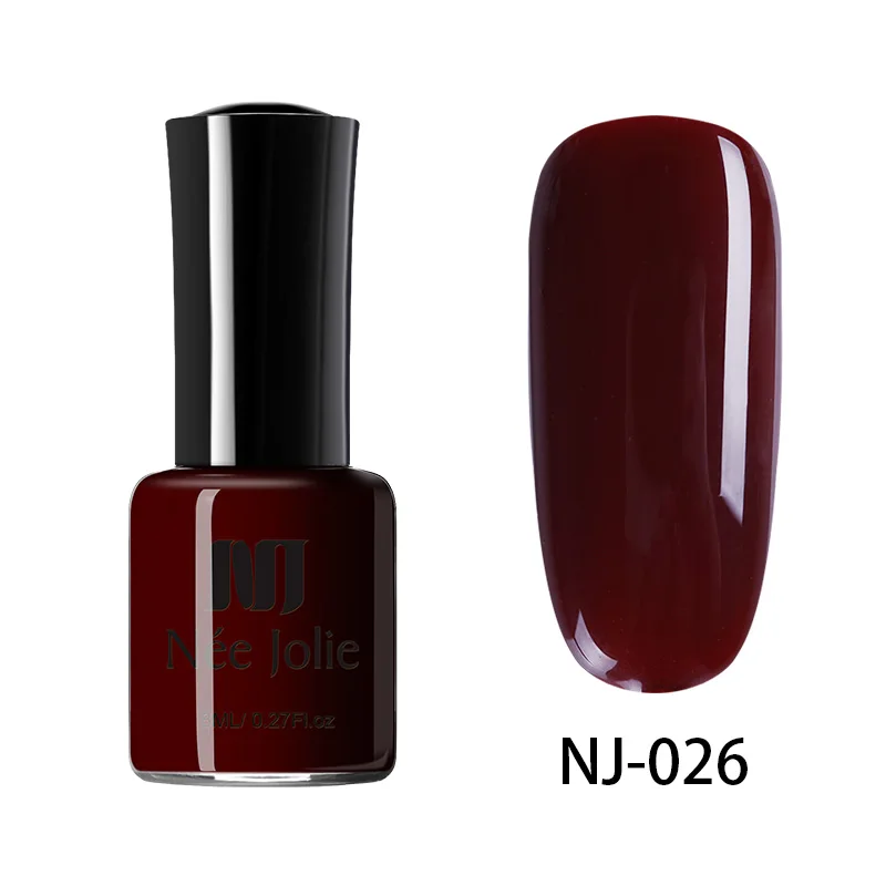 8ml NJ-026 Одноцветный лак для ногтей NEE JOLIE, 8 мл, 36 цветов, Быстросохнущий лак для ногтей, новая бутылка, лак для ногтей, 3,5 мл/бутылка для декора ногтей - Цвет: 8ml NJ-026
