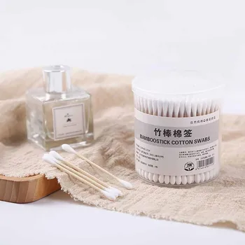 

200pc Cotton Swabs Natural Cotton Swabs Double Head Wood Sticks Nose Ears Cleaning Cotton Buds Marihuanna Cogollos Petit Point