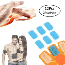 

12Pcs EMS Hydrogel Sticker Patch ABS Abdominal Stimulator Replacement Pads Fitness Massager Slimming Belt Fitness Accessories
