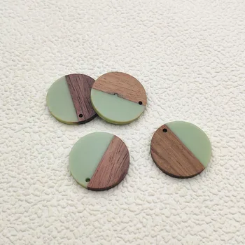 

New arrival! 28mm 20pcs Resin Wood round-shape Charm for earrings,Earring parts,jewelry findings !
