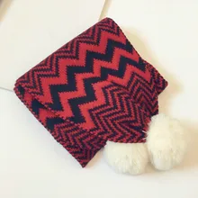 Autumn and winter knitted Children's scarf fashion joker Korean style wave scarf for boy and girl 15