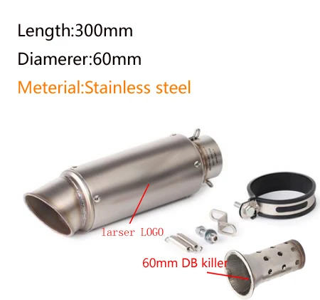 a6-60mm 51 мм/60 мм выхлопная труба мотоцикла с DB killer выхлопная труба мотоцикла глушитель для gp-project выхлопная труба из углеродного волокна - Цвет: a6-60mm