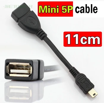 

11cm Micro USB to mini USB Host OTG Cable for DAC Portable Digital Amplifier tablet pc mobile phone mp4 mp5 wholesale 300pcs/lot