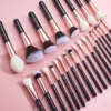 Jessup Makeup Brushes Set Rose Gold/Black Foundation Powder Eyeshadow Liner Brush Blending Highlighter Brocha Maquillaje 6-25pcs 2