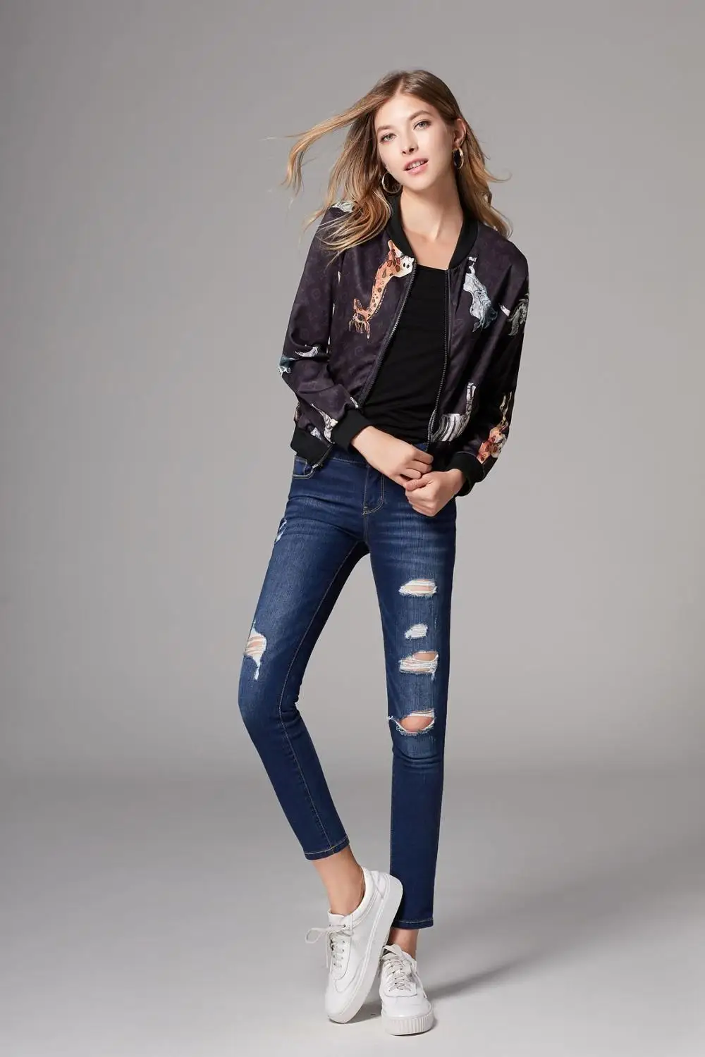discounted  2019 New Winter Autumn Women Long Sleeve Jackets Coats Fashion Causal Ladies Prints High Quality Ja