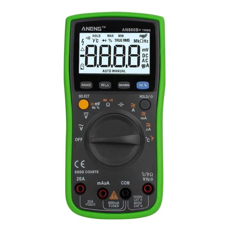 ANENG AN860B цифровой мультиметр AC/DC амперметр вольтметр тестер температуры Амперметр Вольтметр Ом тестер напряжения метр Multimetro - Цвет: B3