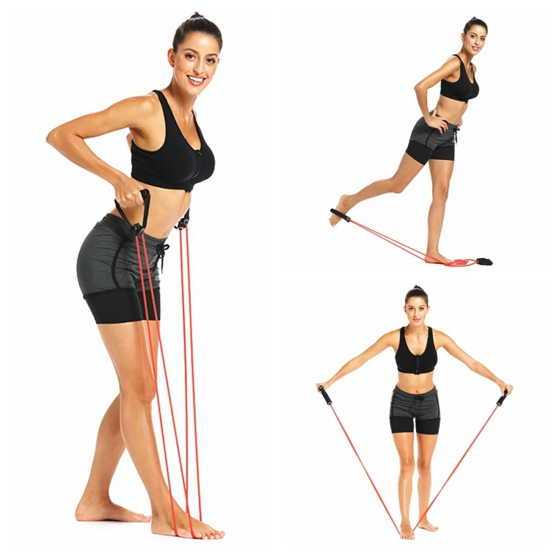 Тянущаяся веревка для йоги, эластичная лента для фитнеса, спортзала, резинки для груди, экспандер для тренировки, тренировки