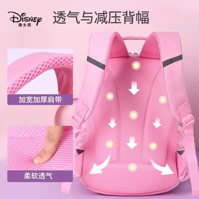 2022 Disney Sofia School Bag For Girls Primary Student Shoulder Orthopedic Backpack Grade 1-5 Large Capacity Water Proof Mochila