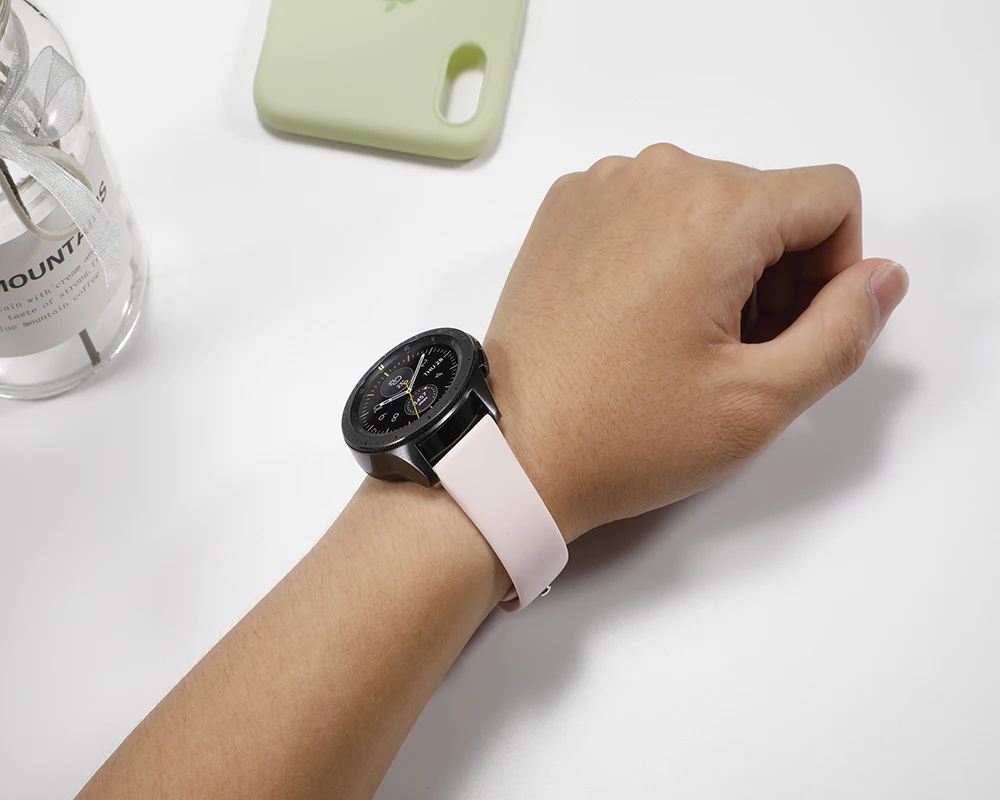 Силиконовый ремешок для Galaxy Watch Active 42 мм 20 мм ремешок для часов Браслет samsung gear Sport S2 amazfit bip умные Ремешки для наручных часов