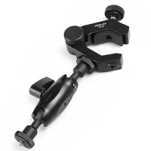 KINGJOY Adjustable Magic Arm With Ball Head Clamp for Mounting HDMI Monitor LED Light LCD Video Camera Flash Camera DSLR smallrig adjustable friction articulating magic arm with screw ball head and nato clamp ball head for director monitor support